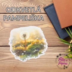 Odkvetlá pampeliška | Samolepka do diáře