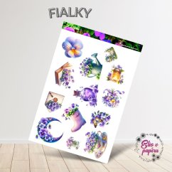 Fialky | Samolepky do diáře