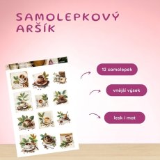 Vintage kávová kolekce | Samolepky do diáře