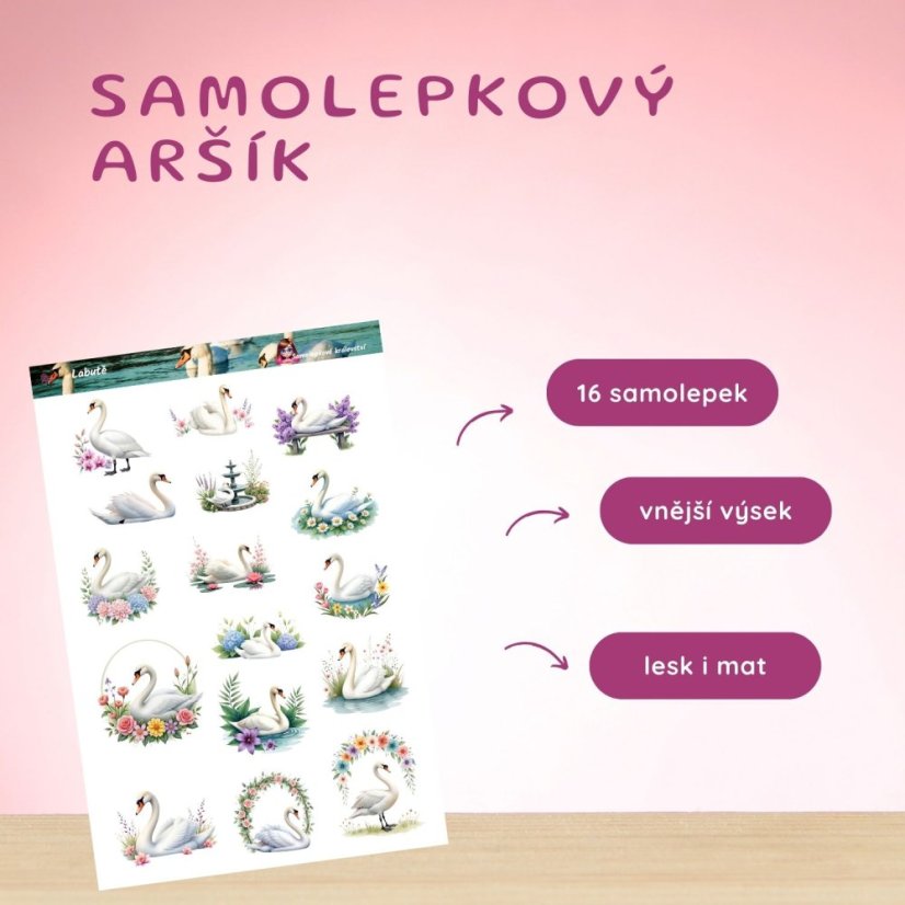 Labuť | Samolepky do diáře