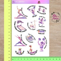 Fit a odhodlaná | Samolepky do diáře