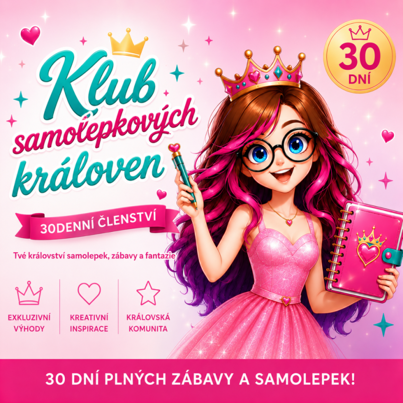 30denní členství v Klubu samolepkových královen bez balíčku
