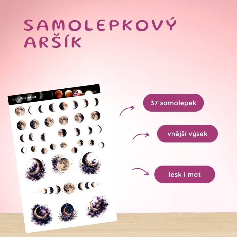 Fáze měsíce | Samolepky do diáře