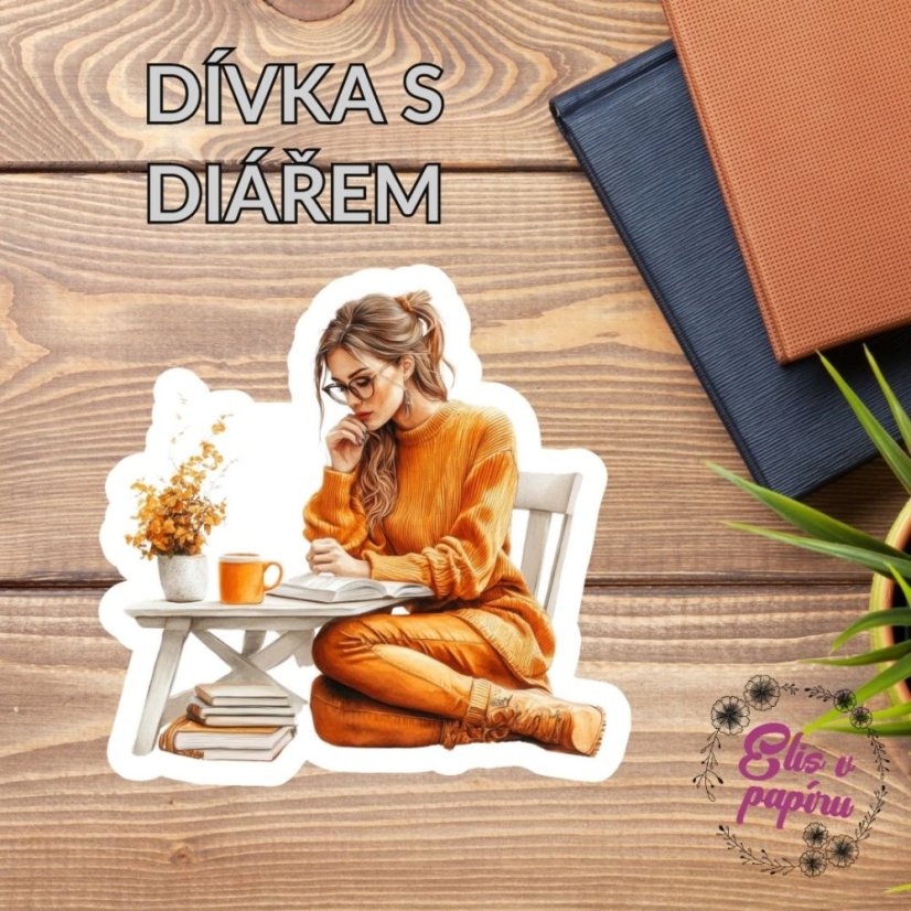 Dívka s diářem | Samolepky do diáře