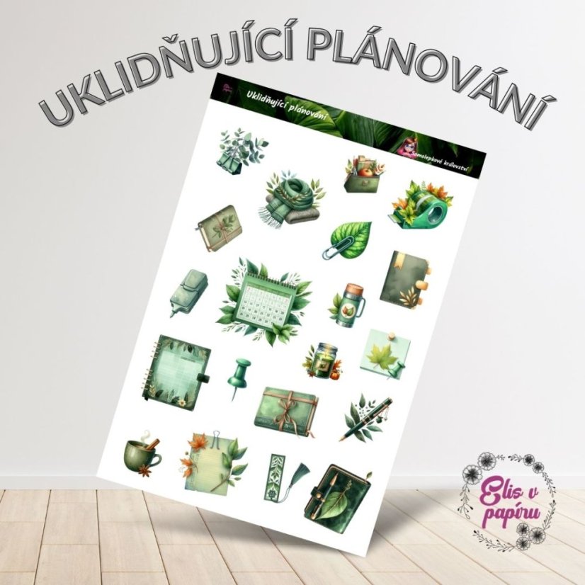Uklidňující plánování | Samolepky do diáře