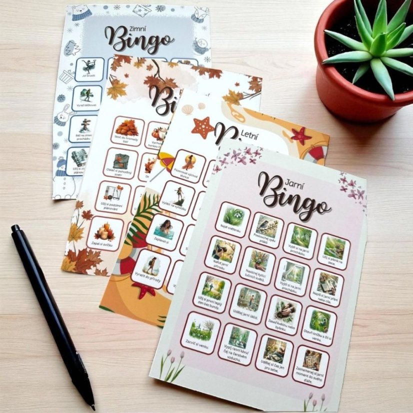 Bingo na celý rok | Aktivity na každé roční období