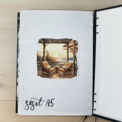 Veranda při západu slunce | Maxi kusová samolepka pro diář i scrapbook