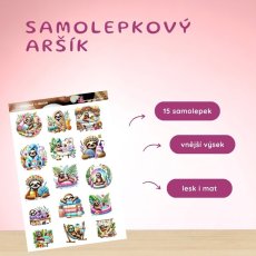 Lenochod v lázních | Samolepky do diáře