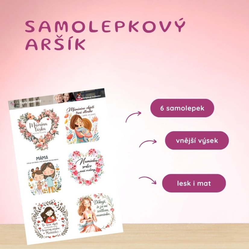 Teplo maminky | Samolepky do diáře