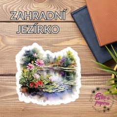 Zahradní jezírko | Samolepka do diáře