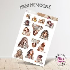 Jsem nemocná | Samolepky do diáře
