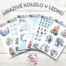 Mrazivé kouzlo zimy v lednu | Měsíční samolepkové kity do diáře