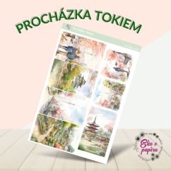 Samolepky od Elis v papíru s jarními motivy situovanými do Tokia od Elis v papíru