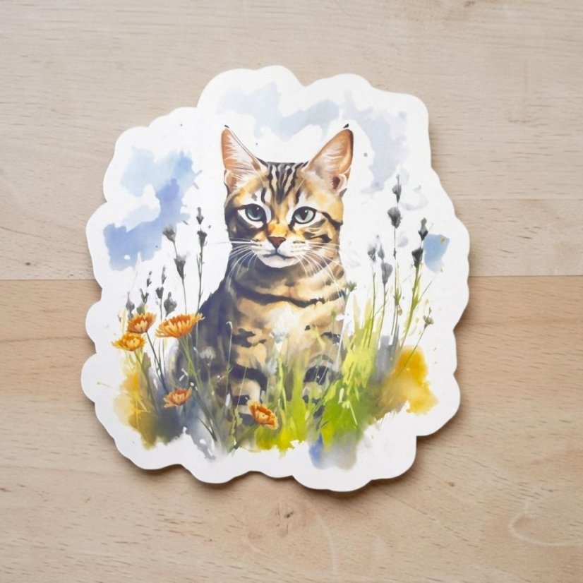 Bengalská kočka | Samolepka do diáře