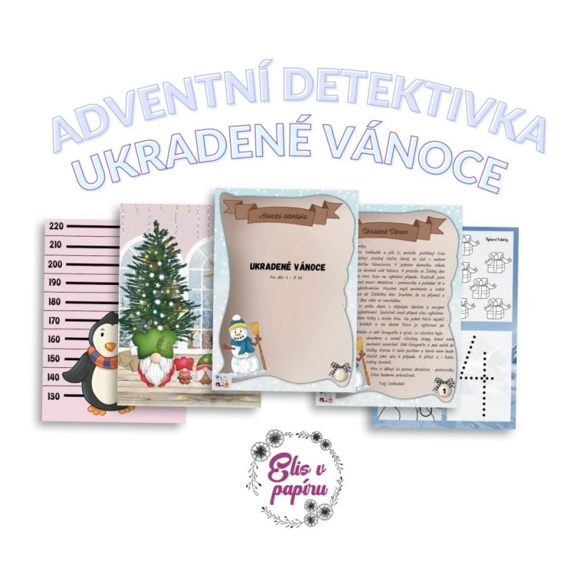 Adventní kalendář ve formě detektivky pro školkové děti a první či druhou třídu od Elis v papíru