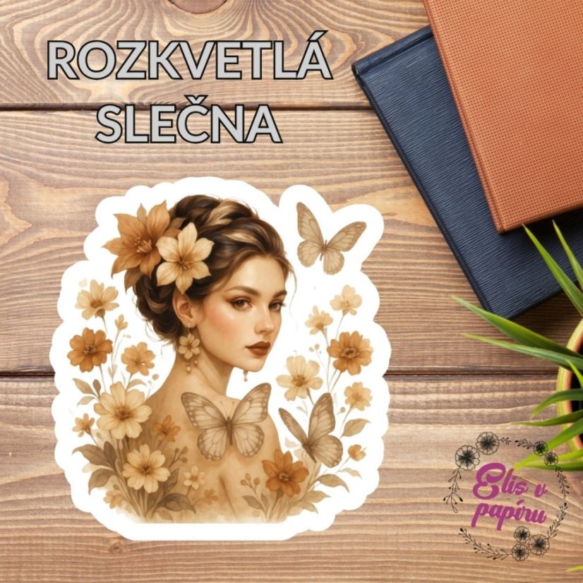 Rozkvetlá slečna  | Samolepky do diáře