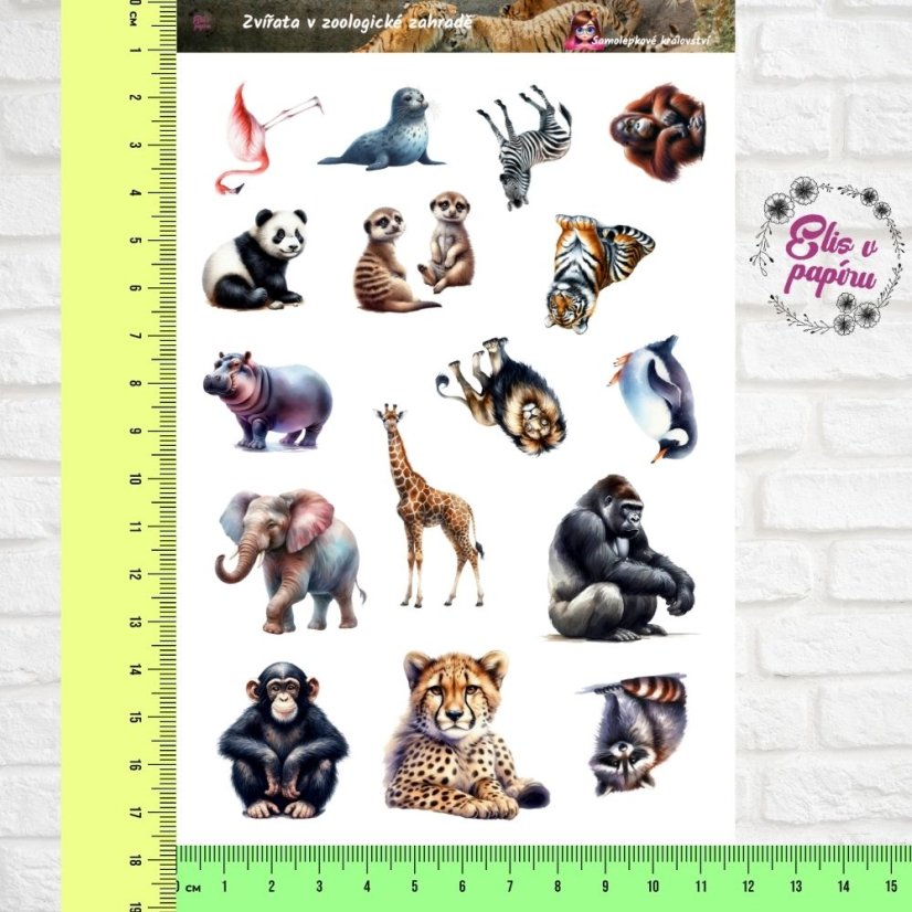 Zvířata v zoologické zahradě | Samolepky do diáře