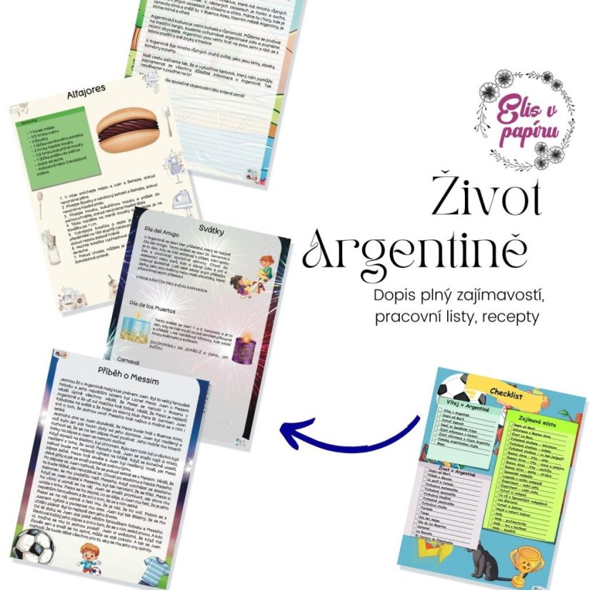 Cesta do Argentiny - komplexní soubor pro děti, které je seznámí s Argentinou - pracovní listy, kvízy, tipy na aktivity s dětmi, stezky