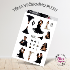 Téma večerního plesu | Samolepky do diáře