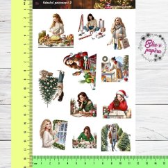 Aršík samolepek "Vánoční povinnosti 2" s motivy vánočních příprav – pečení, nákup dárků, výzdoba stromku a sváteční plánování v teplých vánočních barvách. Aršík samolepek "Vánoční povinnosti 2" s motivy vánočních příprav – pečení, nákup dárků, výzdoba stromku a sváteční plánování v teplých vánočních barvách.