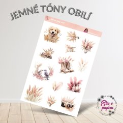 Jemné tóny obilí | Samolepky do diáře