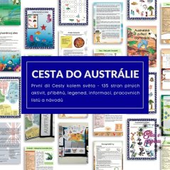 Cesta kolem světa do Austrálie - komplexní materiál plný pracovních listů, receptů, informací a nechybí i venkovní stezka