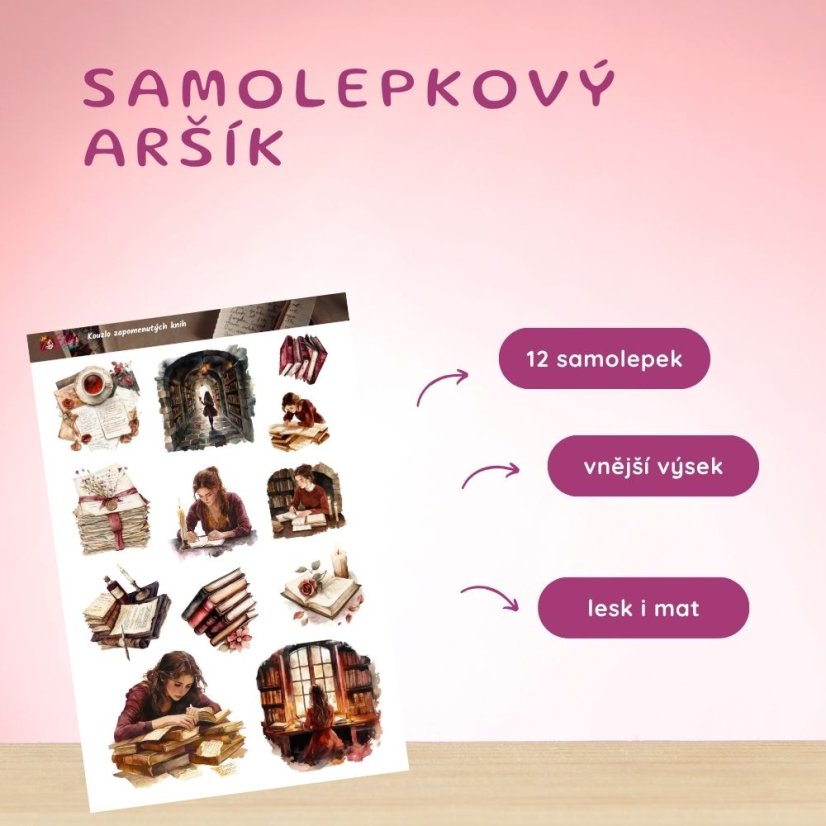 Kouzlo zapomenutých knih | Samolepky do diáře