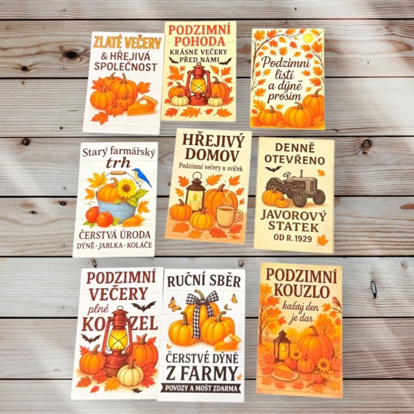 Doteky podzimu | Journalingová sada samolepek