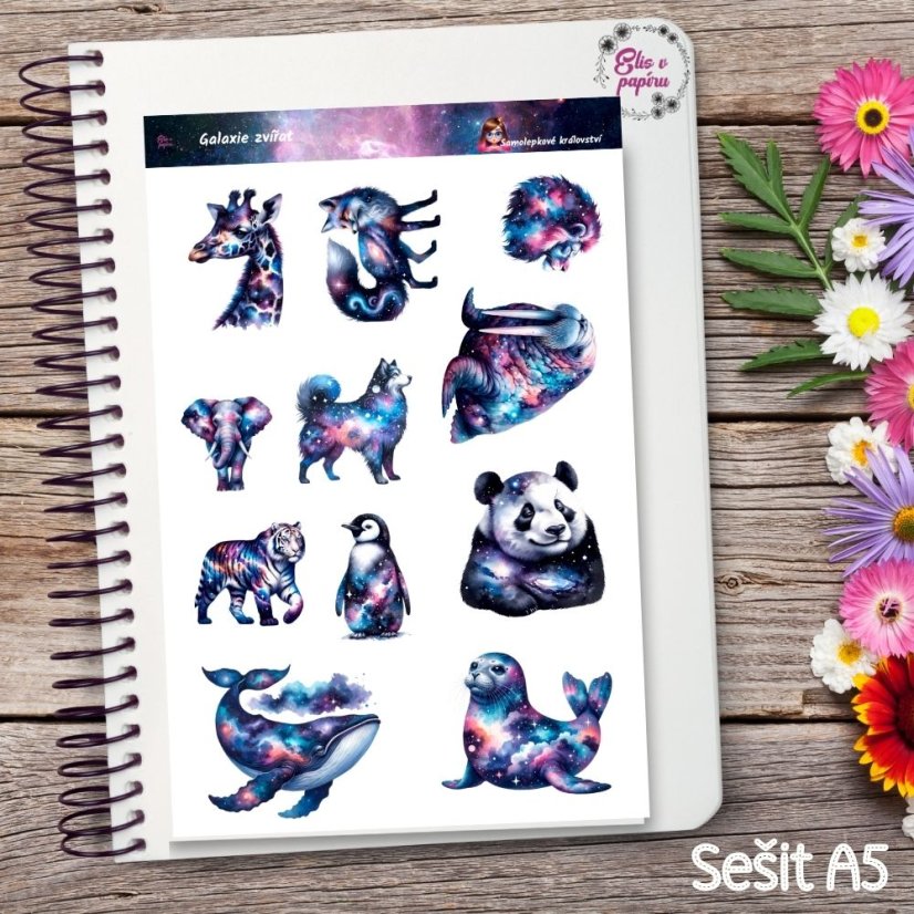 Galaxie zvířat | Samolepky do diáře | Limitka