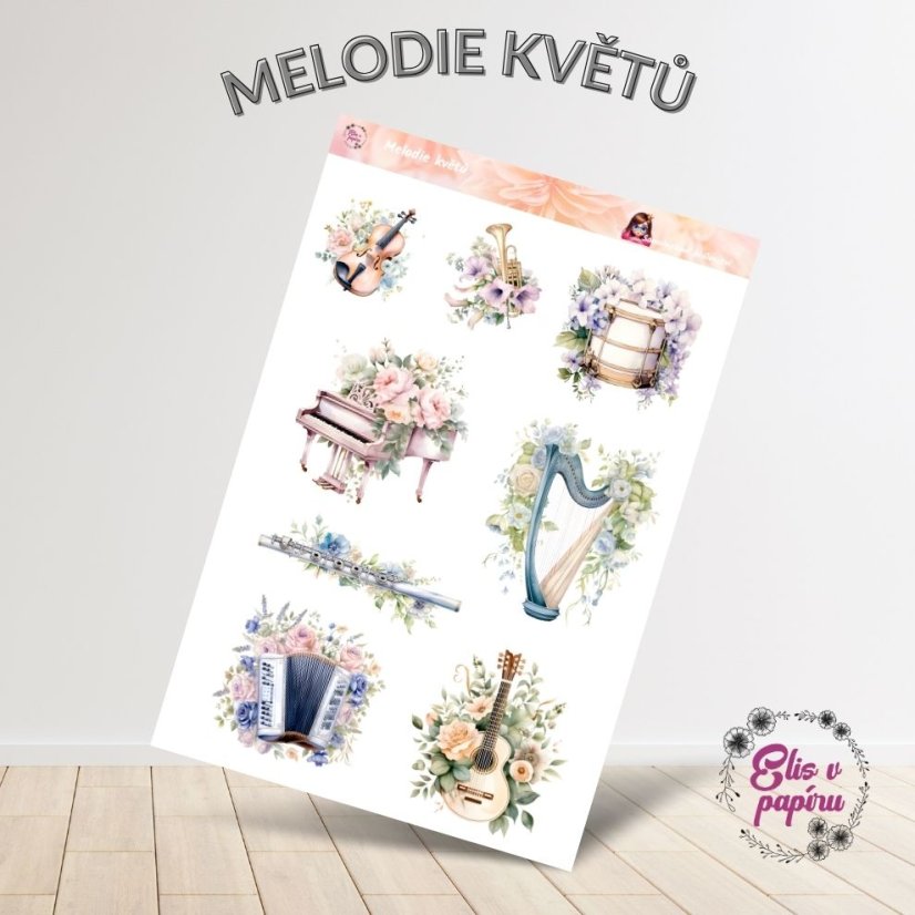 Melodie květů | Samolepky do diáře