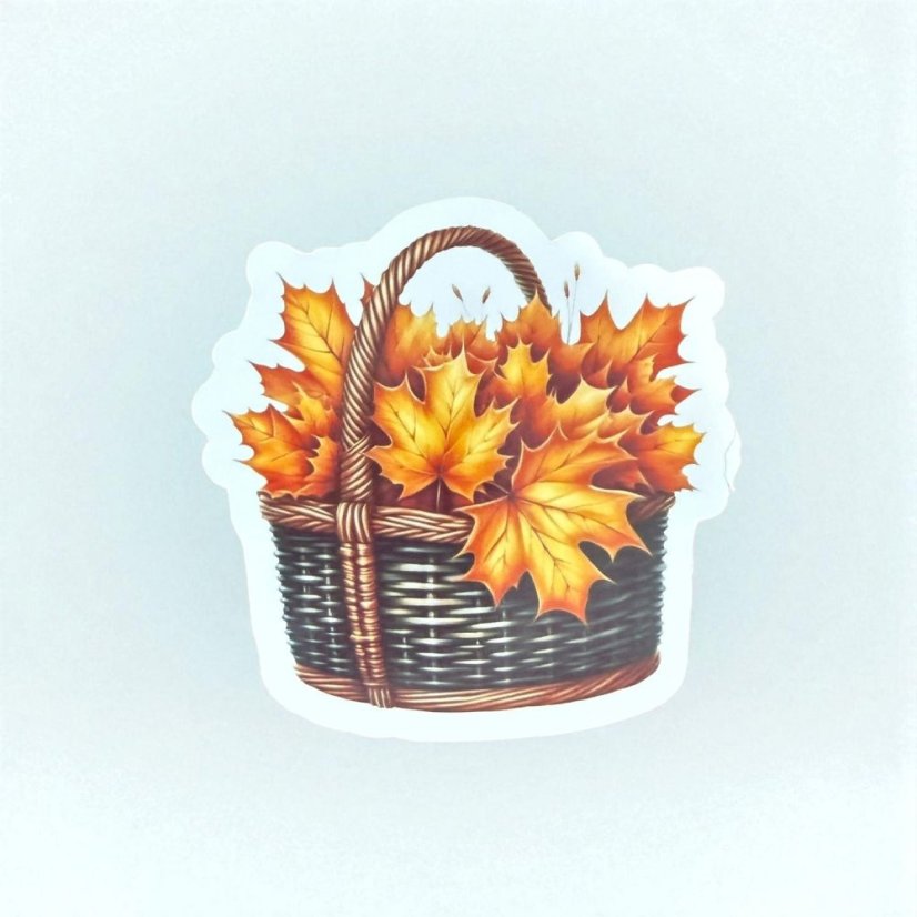 Košík s podzimními listy | Samolepky do diáře