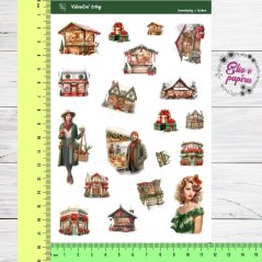 samolepky do diáře od Elis v papíru s motivem Vánoc