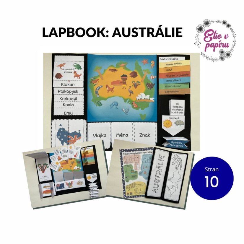 Lapbook na téma Austrálie od Elis v papíru