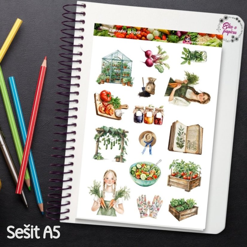 Zahradní sklizeň a zelenina | Samolepky do diáře