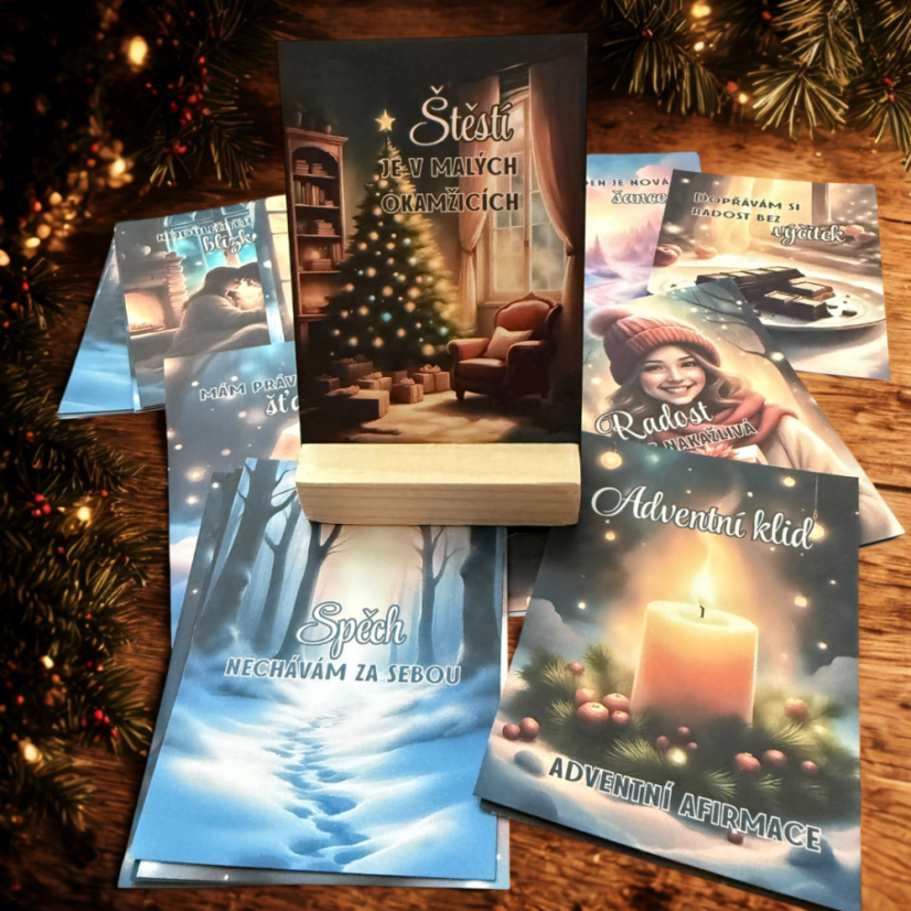 Adventní klid | Afirmační kartičky