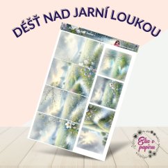 Déšť nad jarní loukou | Samolepky do diáře - obrázkové boxy