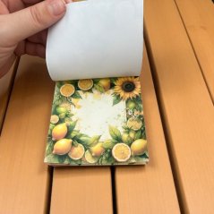 Trhací bloček se slunečnicemi a citrusy