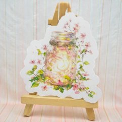 Když světlo rozkvete v růžových květech | Samolepka do diáře