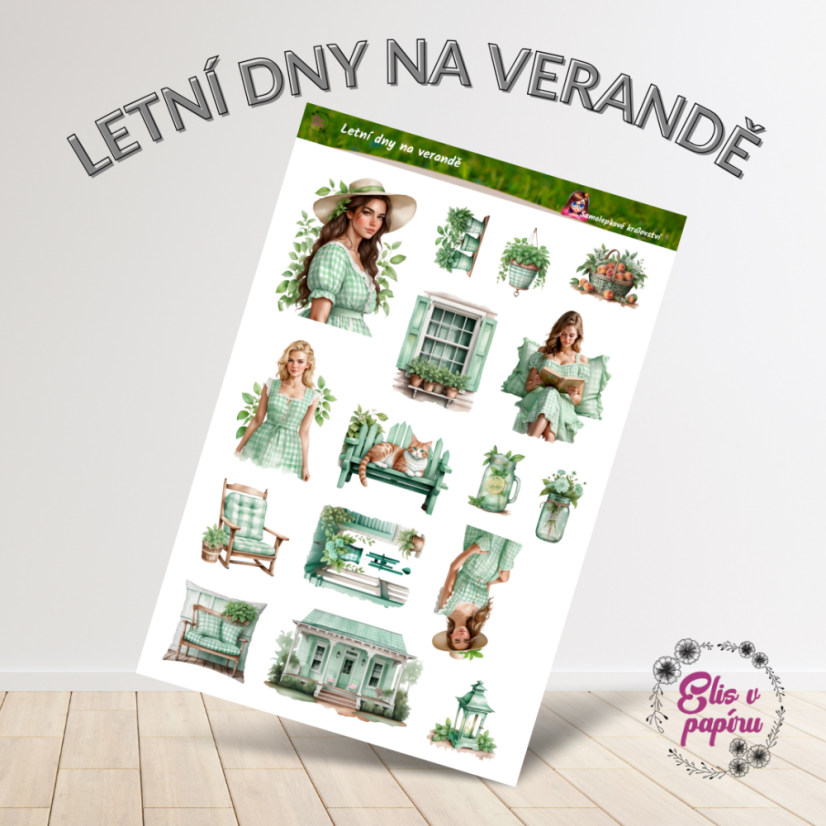 Letní dny na verandě | Samolepky do diáře