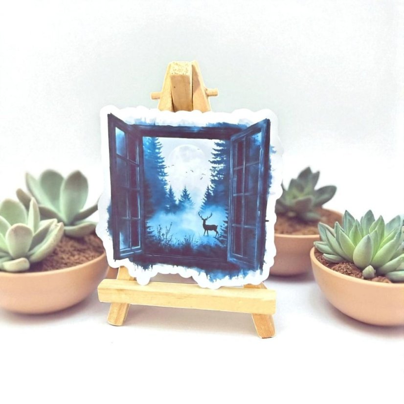 Okno do lesa  | Samolepky do diáře