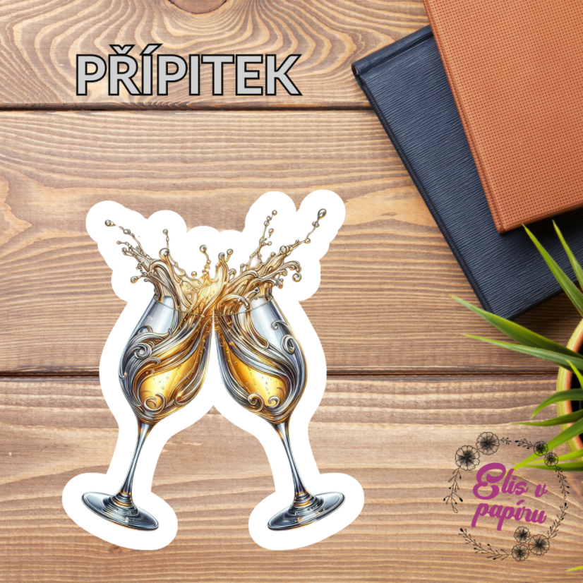 Přípitek | Samolepky do diáře