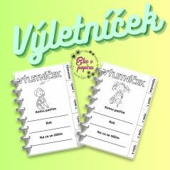 Výletníček od Elis v papíru - flipbook k vytištění a dotvoření pro zaznamenávání výletů