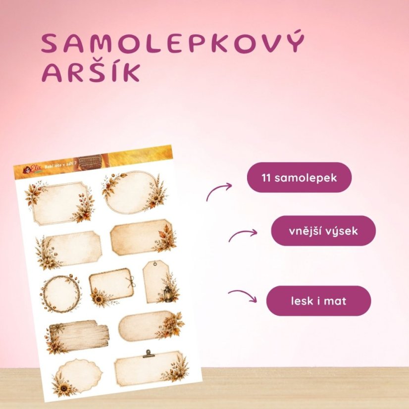Babí léto v září | Měsíční samolepkový kit | 2026