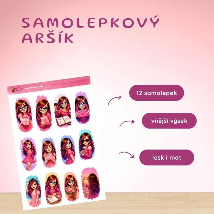 Tahy štětcem s Elis | Samolepky do diáře