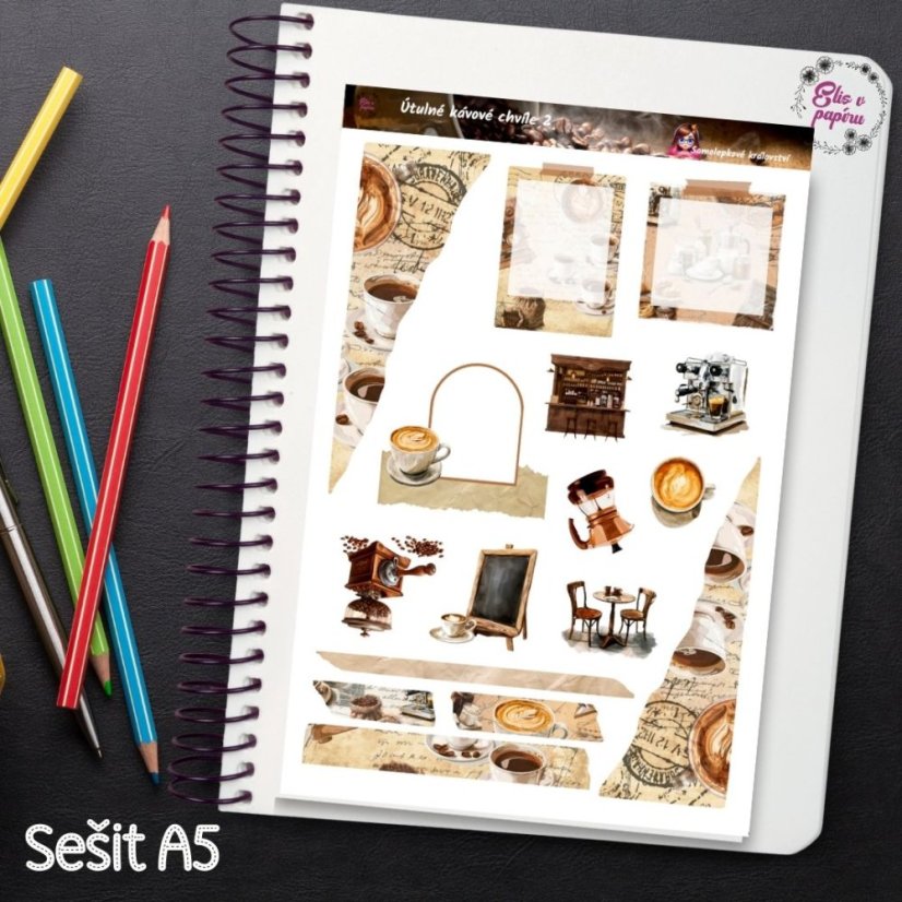 Útulné kávové chvíle 2 | Samolepky do diáře