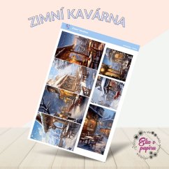 Samolepky do diáře s motivy Zimní kavárna od Elis v papíru Samolepky do diáře s motivy Zimní kavárna od Elis v papíru