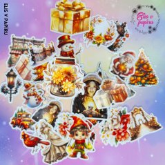Vánoční samolepky od Elis v papíru