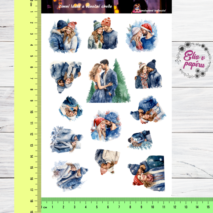 Zimní láska a vánoční chvíle | Samolepky do diáře