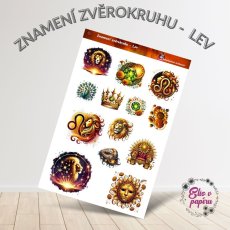 Znamení zvěrokruhu – Lev | Samolepky do diáře