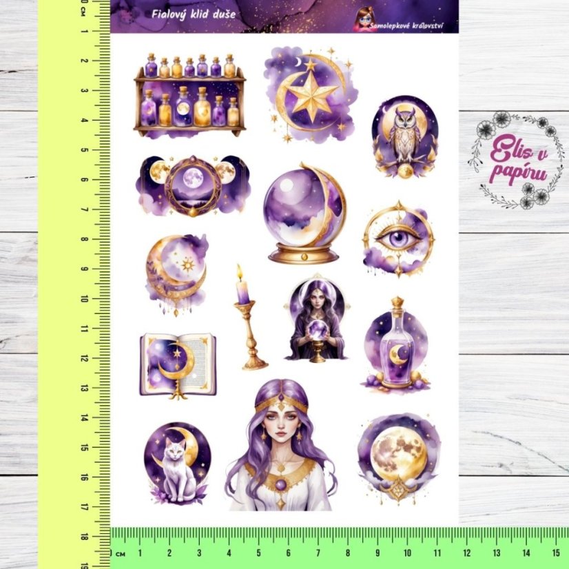 Fialový klid duše | Samolepky do diáře